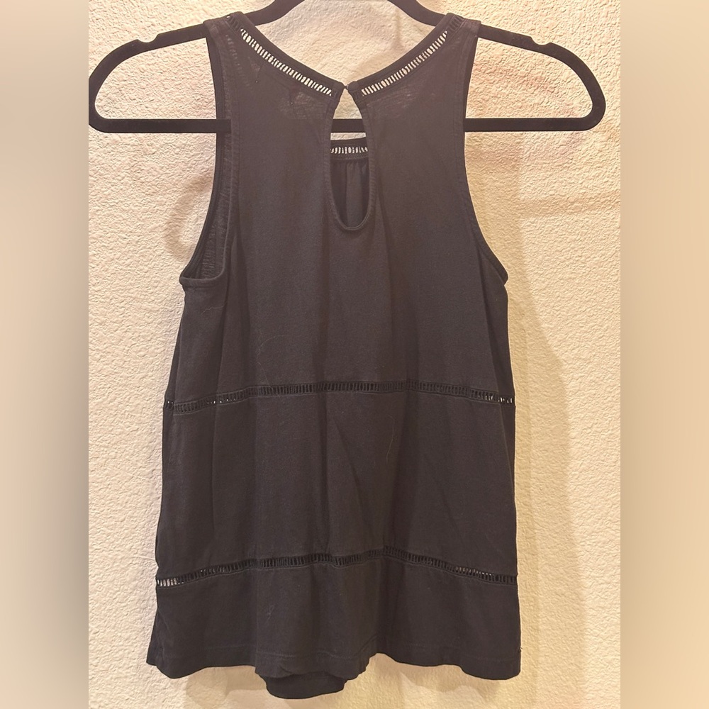 2/$10 or 3/$12 ❤️ Old Navy Black Crochet-Trim Tank Top - Picture 2 of 10